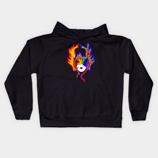 Rainbow fire Kids Hoodie